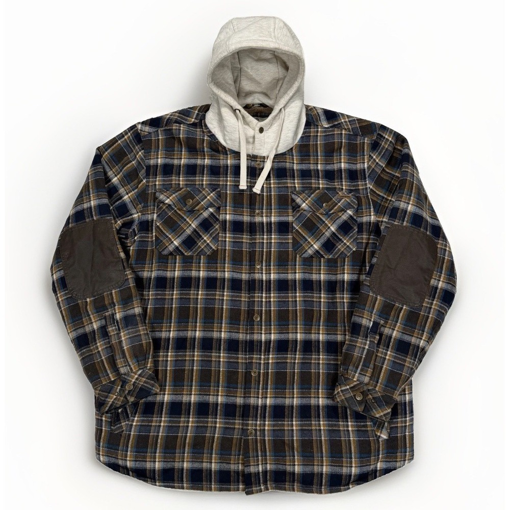 Legendary Whitetails Men's 3XT Hooded Flannel Shirt Jacket Sherpa Lined Workwear